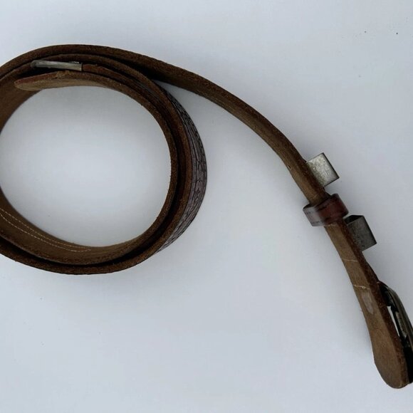 Vtg 70s Ranchcraft 3257 Western Floral Boho Horse Tooled Leather Belt Womens 34 - Picture 7 of 15